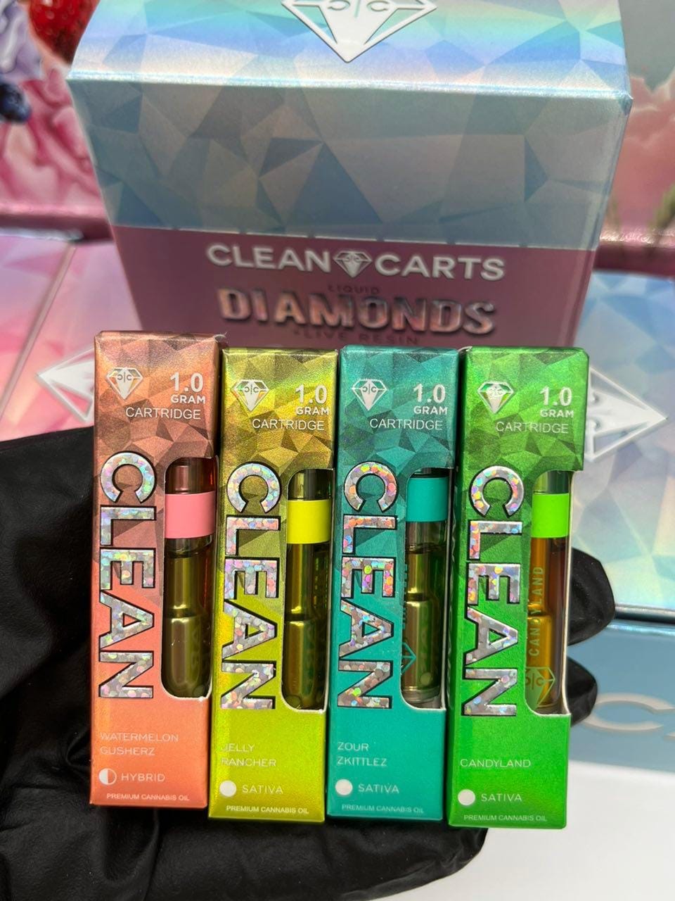 Clean Carts - Candy & Cake Edition - Liquid Diamonds + Live Resin (Cart) 1G]