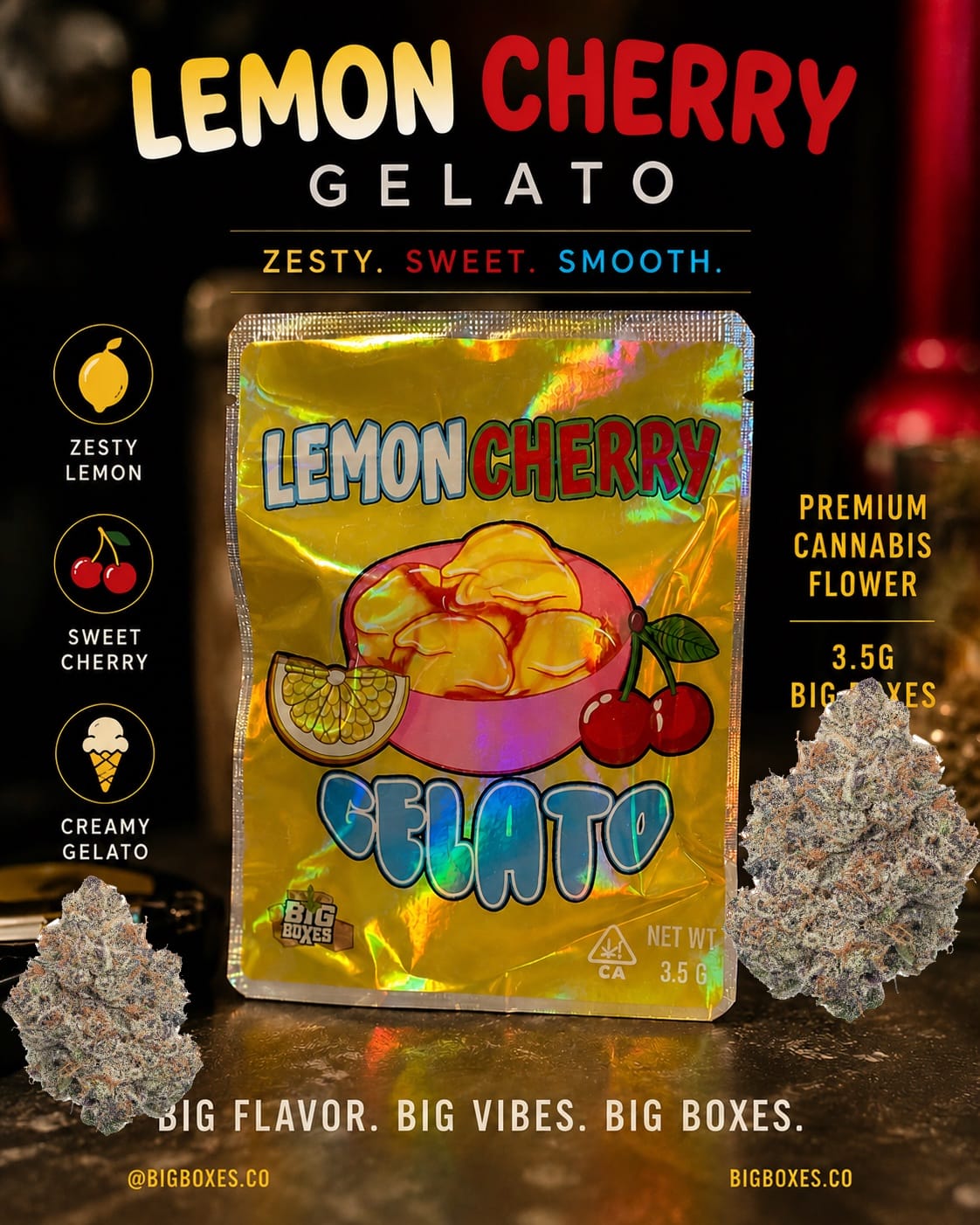 Lemon Cherry Gelato (IDH) x Big Boxes Exotics *Connoisseurs Only* [3.5G]